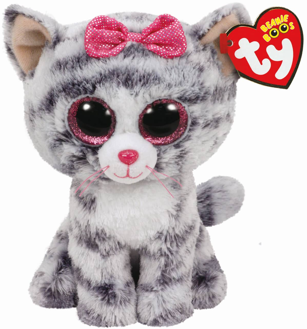 Ty Beanie Boos&#x2122; Gray Kiki Cat, Small